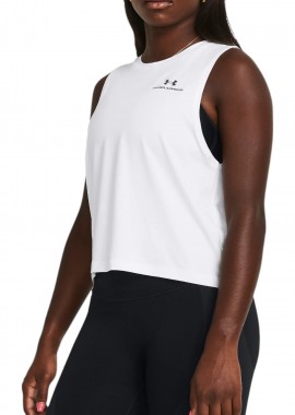 Μπλούζα Αμάνικη Under Armour Rush Energy Crop 1383654-100 Γυναικείο