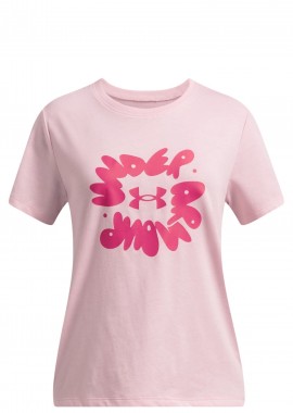 Μπλούζα Κοντομάνικη Under Armour Bubble Wordmark 1389765-647 Κορίτσι