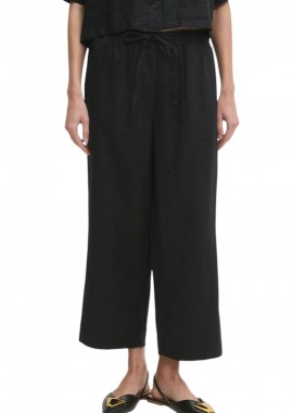 Παντελόνι Υφασμάτινο DKNY Linen P2RKSEUA-BLK Γυναικείο