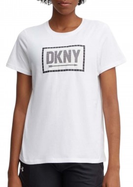 Μπλούζα Κοντομάνικη DKNY Με Λογότυπο DP4T9724-WHT-WHITE Γυναικείο
