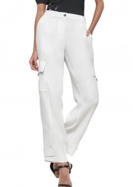 Παντελόνι Υφασμάτινο DKNY Satin Cargo P4JK7XIU-IVY Γυναικείο