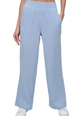 Παντελόνι Υφασμάτινο DKNY Wide Leg DJ4P3004-PXK Γυναικείο