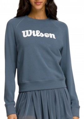 Μπλούζα Μακρυμάνικη Wilson Sideline Crew Slate WW00136511BUQ-BLUE Γυναικείο