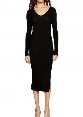 Φόρεμα Only Onljulie Life V-Neck Maxi 15302348-Black Γυναικείο