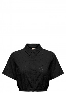 Πουκάμισο Κοντομάνικο Only Onlkala Alicia Short Emb Life Wvn 15319138-Black Γυναικείο