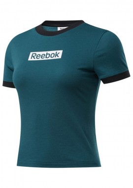 Reebok Training Essentials Linear Logo Γυναικείο Αθλητικό T-shirt Μαύρο FK6681