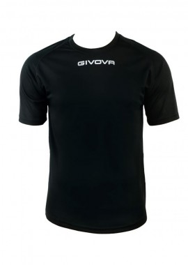 Givova One Ανδρικό Αθλητικό T-shirt Κοντομάνικο Μαύρο MAC01-0010