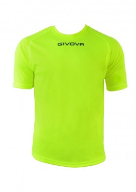 Givova One Ανδρικό Αθλητικό T-shirt Κοντομάνικο Κίτρινο MAC01-0019