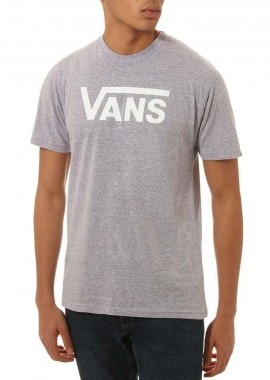 Vans Classic Heat Athletic Ανδρικό T-shirt Γκρι με Λογότυπο VN0000UMATH