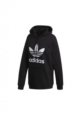Adidas Originals Adicolor Trefoil Γυναικείο Φούτερ με Κουκούλα Μαύρο FM3307