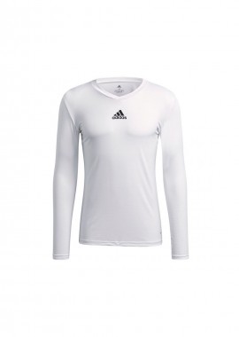 Adidas Team Base Ανδρική Αθλητική Μπλούζα Μακρυμάνικη με Λαιμόκοψη Τύπου V Λευκή GN5676
