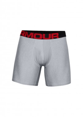 Under Armour Tech 6In Ανδρικά Μποξεράκια Γκρι 2Pack 1363619-011