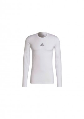 Adidas TechFit GU7334 Ανδρική Ισοθερμική Μακρυμάνικη Μπλούζα Compression Λευκή