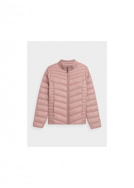 4F Κοντό Γυναικείο Puffer Μπουφάν Ροζ H4Z21-KUDP002-56S