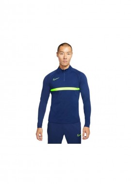 Nike Academy 21 Drill Top Ανδρική Μπλούζα Dri-Fit με Φερμουάρ Μακρυμάνικη Μπλε CW6110-492