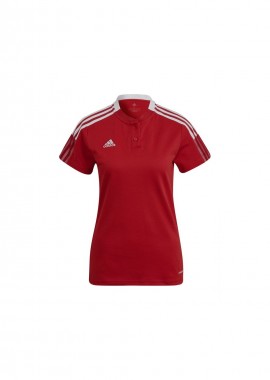 Adidas Tiro 21 Polo Γυναικείο Αθλητικό T-shirt Κόκκινο GM7350