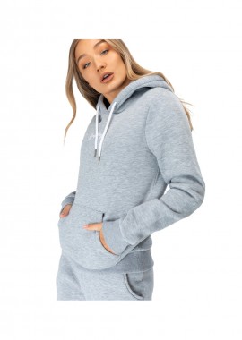 Just Hype HYPSCRIBW009 Γυναικεία Ζακέτα Φούτερ με Κουκούλα Γκρι
