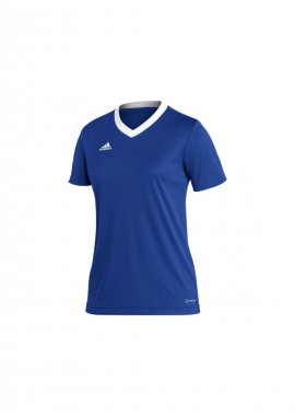 Adidas Entrada 22 Γυναικείο Αθλητικό T-shirt Fast Drying με V Λαιμόκοψη Navy Μπλε HG3947
