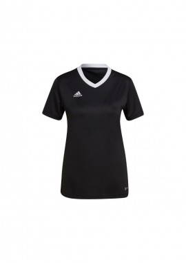 Adidas Entrada 22 Γυναικείο Αθλητικό T-shirt Fast Drying με V Λαιμόκοψη Μαύρο H57572