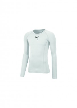 Puma Liga Baselayer 655920-04 Ανδρική Ισοθερμική Μακρυμάνικη Μπλούζα Λευκή