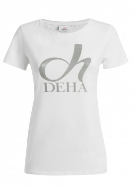 Deha Γυναικείο T-shirt Λευκό με Στάμπα A00141-10001