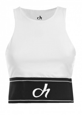 Deha B64401 Γυναικείο Crop Top Αμάνικο Καλοκαιρινό Λευκό B64401-10001