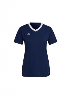 Adidas Entrada 22 Γυναικείο Αθλητικό T-shirt Fast Drying με V Λαιμόκοψη Navy Μπλε H59849