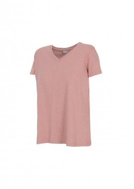 4F Γυναικείο Αθλητικό T-shirt με V Λαιμόκοψη Ροζ H4L22-TSD352-56S