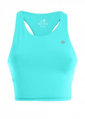 Deha Γυναικείο Αθλητικό Crop Top Αμάνικο Τιρκουάζ Τιρκουάζ B64201-55601