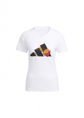 Adidas AERODRY Γυναικείο Αθλητικό T-shirt Floral Λευκό HA6659