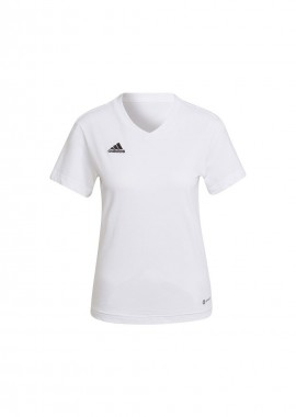Adidas Γυναικείο Αθλητικό T-shirt με V Λαιμόκοψη Λευκό HC0442