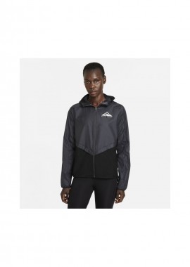 Nike Shield Γυναικείο Μπουφάν Running Αδιάβροχο και Αντιανεμικό Γκρι DC8041-010
