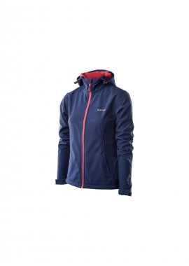 Hitec Κοντό Γυναικείο Puffer Μπουφάν Αδιάβροχο για Χειμώνα Μπλε