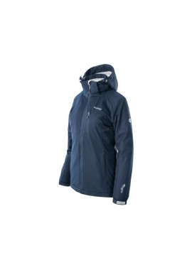 Hitec Κοντό Γυναικείο Puffer Μπουφάν Αδιάβροχο για Χειμώνα Μπλε