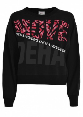 Deha Cropped Γυναικείο Φούτερ Μαύρο B74862-10009