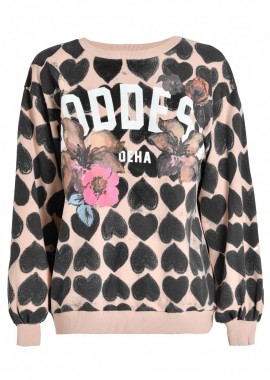 Deha Γυναικείο Φούτερ Ροζ D73101-65301