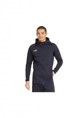 Puma TeamFinal Ανδρική Ζακέτα με Φερμουάρ και Κουκούλα Navy Μπλε 657383-06