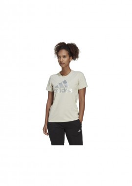 Adidas Loungewear Essentials Γυναικείο Αθλητικό T-shirt Aluminium / Silver Metallic HL2032