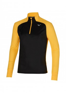 Mizuno Hybrid J2GC152509 Ανδρικό Αθλητικό T-shirt Κοντομάνικο με Φερμουάρ Μαύρο J2GC152509
