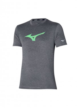 Mizuno Ανδρικό Αθλητικό T-shirt Κοντομάνικο Γκρι J2GAA00608