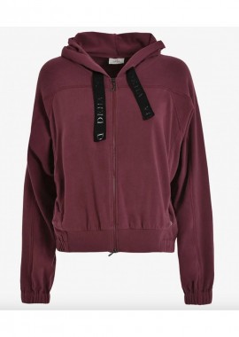 Deha Γυναικεία Ζακέτα Φούτερ με Κουκούλα Μπορντό B74572-65228