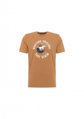 Mustang Ανδρικό T-shirt Κοντομάνικο Μπεζ 10121473299