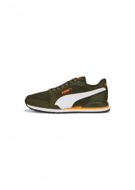 Puma Παιδικά Sneakers St Runner V3 Dark Olive / White / Orange 385510-15