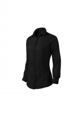 Malfini Μακρυμάνικο Γυναικείο Πουκάμισο Μαύρο MLI-26301