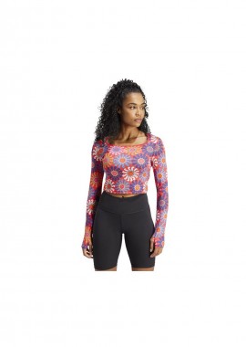 Adidas Farm Γυναικείο Crop Top Μακρυμάνικο Καλοκαιρινό Ροζ IM2361