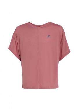 Adidas Παιδική Καλοκαιρινή Μπλούζα Κοντομάνικη Ροζ IC0323