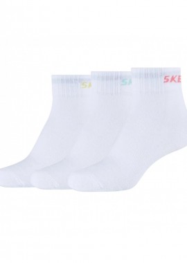 Skechers SK42022-1000 Αθλητικές Κάλτσες Λευκές 3 Ζεύγη