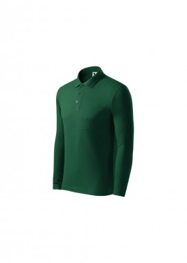 Malfini Pique Polo LS M MLI221D3 dark green polo shirt