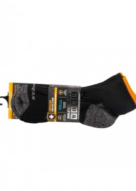 Skechers 3pk Mens Work Qtr Socks S115423BLK