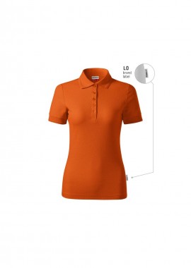 Reserve Women's Polo Shirt Orange Brand Label